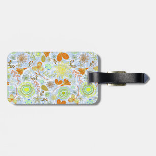 Süße farbenfrohe nahtlose Blumenmuster Wurf Pille Gepäckanhänger