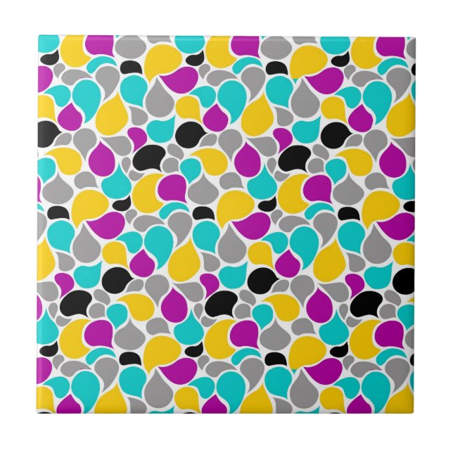 Süße farbenfrohe nahtlose Musterdesign Fliese (Vorderseite)