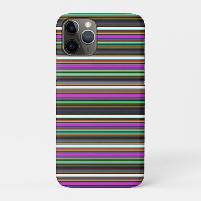 Süße farbenfrohe Neonstreifen Case-Mate iPhone Hülle (Rückseite)