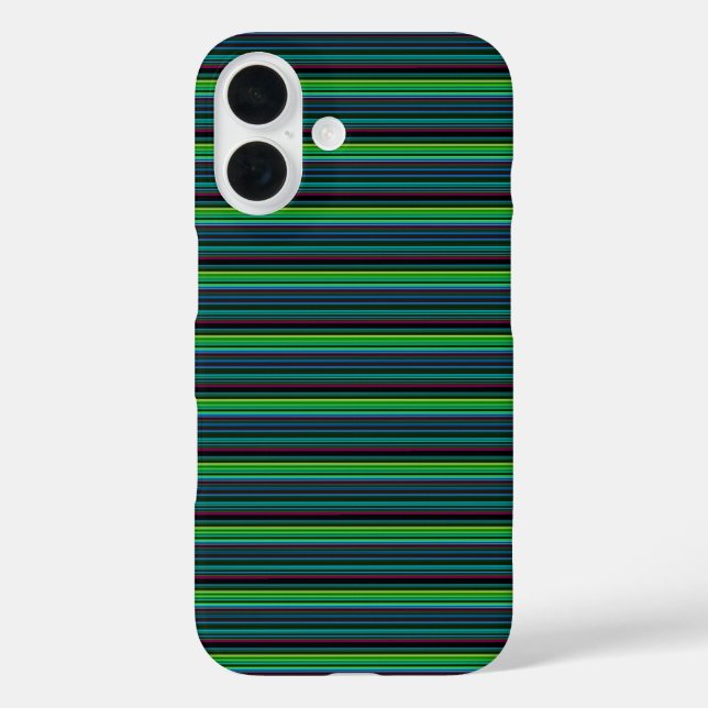 Süße farbenfrohe Neonstreifen Case-Mate iPhone Hülle (Rückseite)