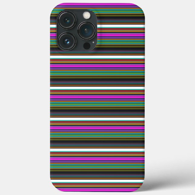 Süße farbenfrohe Neonstreifen Case-Mate iPhone Hülle (Rückseite)