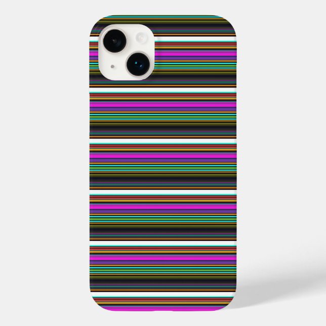 Süße farbenfrohe Neonstreifen Case-Mate iPhone Hülle (Rückseite)