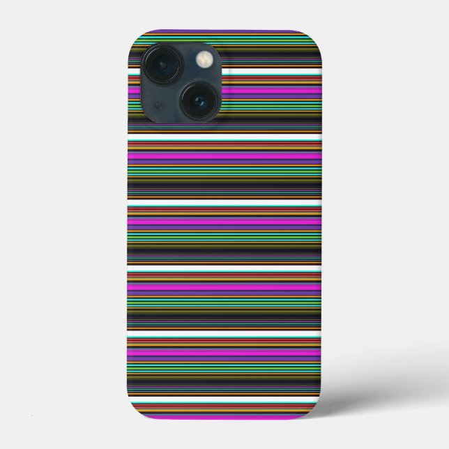Süße farbenfrohe Neonstreifen Case-Mate iPhone Hülle (Rückseite)