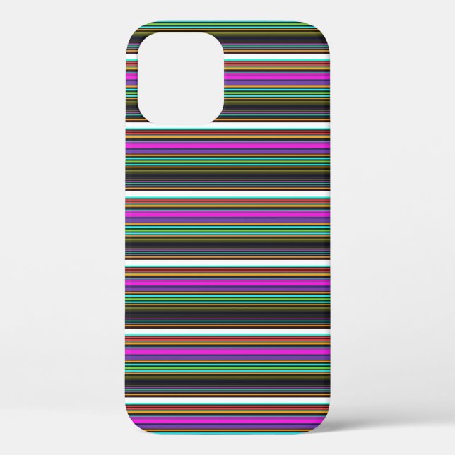 Süße farbenfrohe Neonstreifen Case-Mate iPhone Hülle (Rückseite)