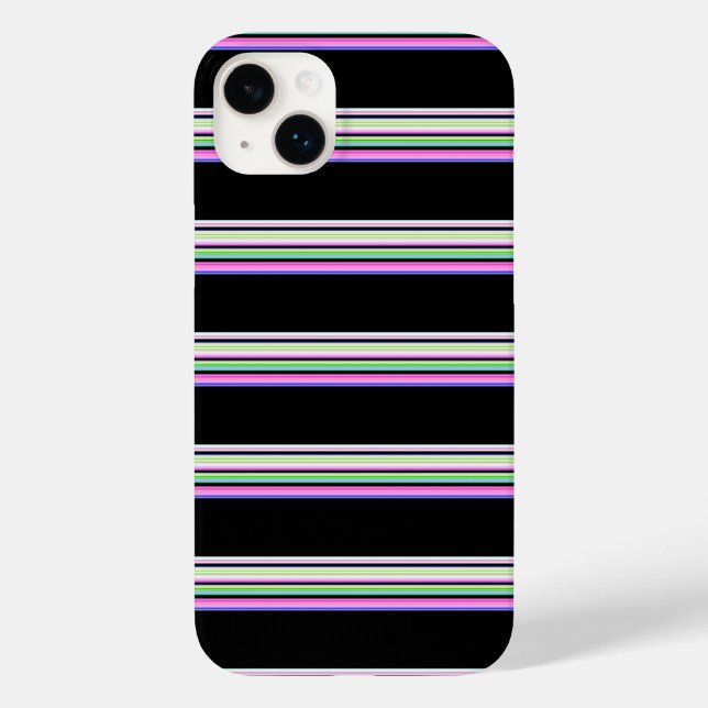 Süße farbenfrohe Neonstreifen Case-Mate iPhone Hülle (Rückseite)
