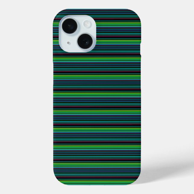 Süße farbenfrohe Neonstreifen Case-Mate iPhone Hülle (Rückseite)