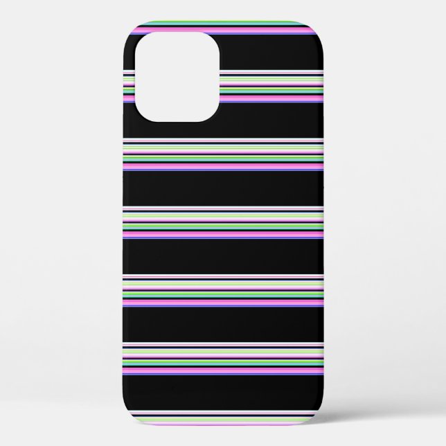 Süße farbenfrohe Neonstreifen Case-Mate iPhone Hülle (Rückseite)