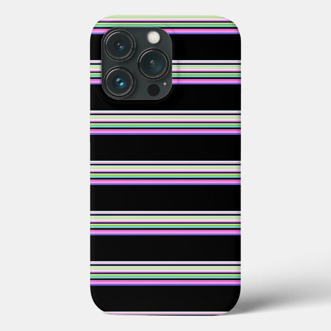 Süße farbenfrohe Neonstreifen Case-Mate iPhone Hülle (Rückseite)