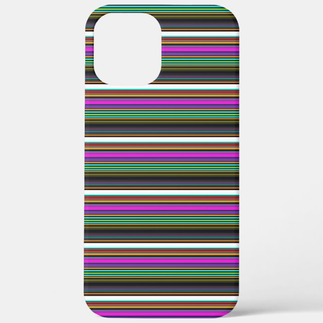 Süße farbenfrohe Neonstreifen Case-Mate iPhone Hülle (Rückseite)