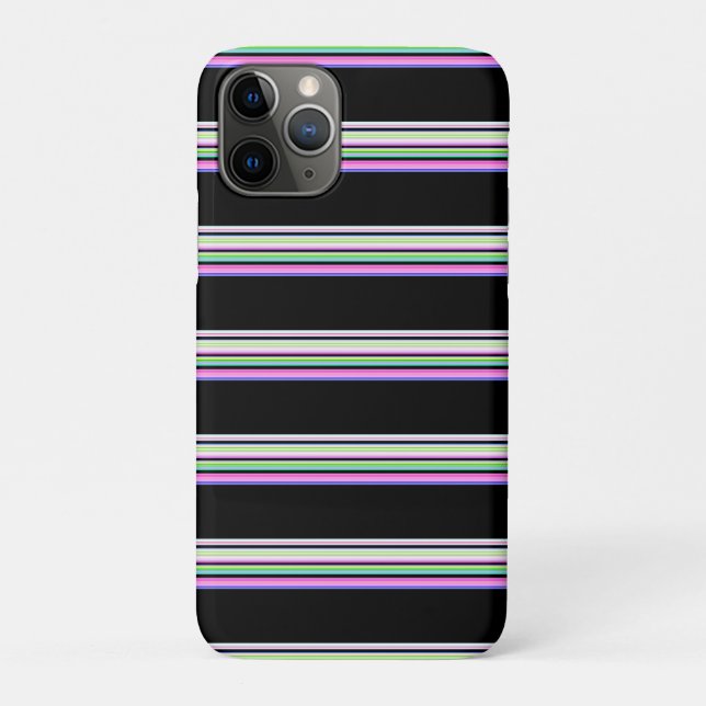 Süße farbenfrohe Neonstreifen Case-Mate iPhone Hülle (Rückseite)