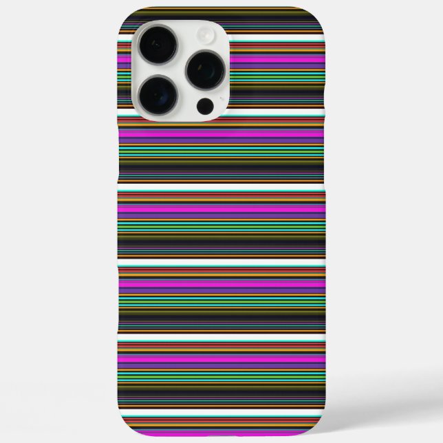 Süße farbenfrohe Neonstreifen Case-Mate iPhone Hülle (Rückseite)