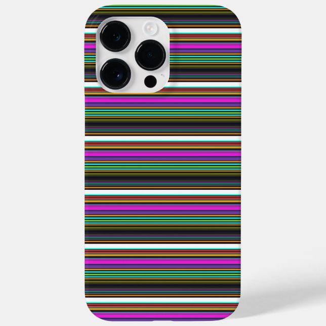Süße farbenfrohe Neonstreifen Case-Mate iPhone Hülle (Rückseite)
