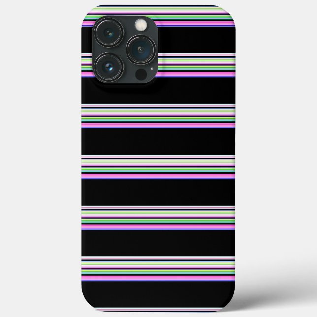 Süße farbenfrohe Neonstreifen Case-Mate iPhone Hülle (Rückseite)