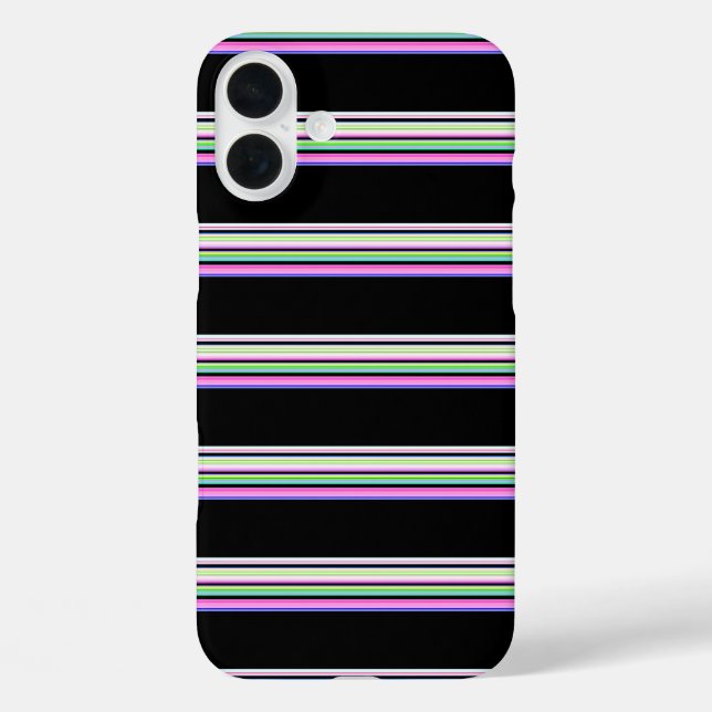 Süße farbenfrohe Neonstreifen Case-Mate iPhone Hülle (Rückseite)