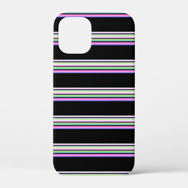 Süße farbenfrohe Neonstreifen Case-Mate iPhone Hülle (Rückseite)