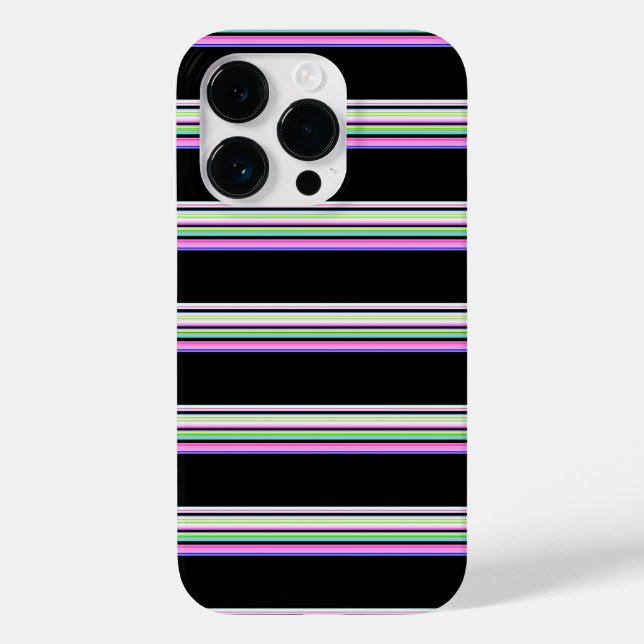 Süße farbenfrohe Neonstreifen Case-Mate iPhone Hülle (Rückseite)
