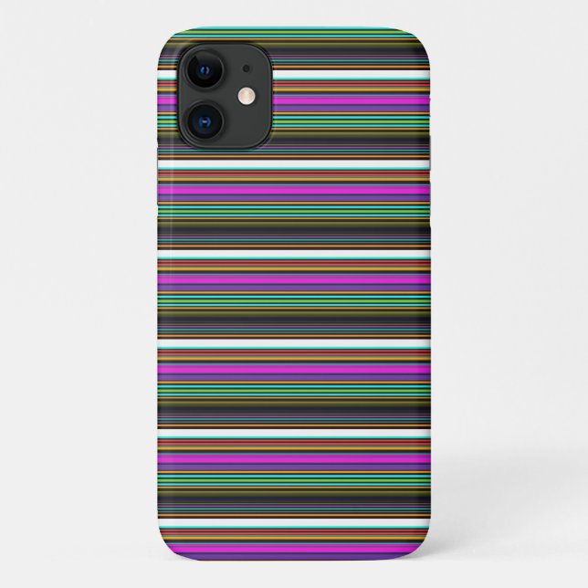 Süße farbenfrohe Neonstreifen Case-Mate iPhone Hülle (Rückseite)