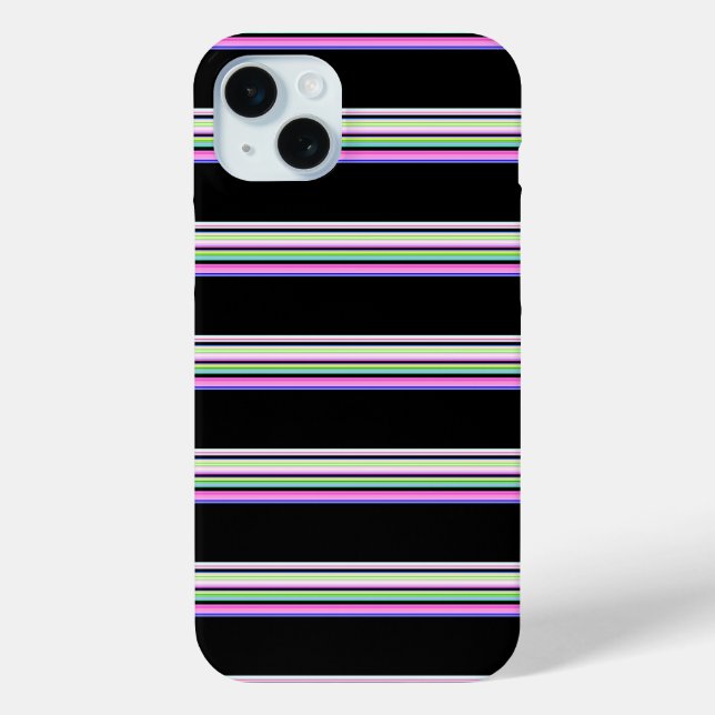 Süße farbenfrohe Neonstreifen Case-Mate iPhone Hülle (Rückseite)