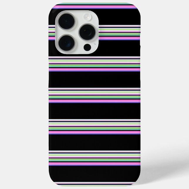 Süße farbenfrohe Neonstreifen Case-Mate iPhone Hülle (Rückseite)