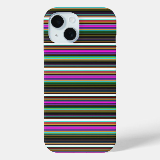 Süße farbenfrohe Neonstreifen Case-Mate iPhone Hülle (Rückseite)