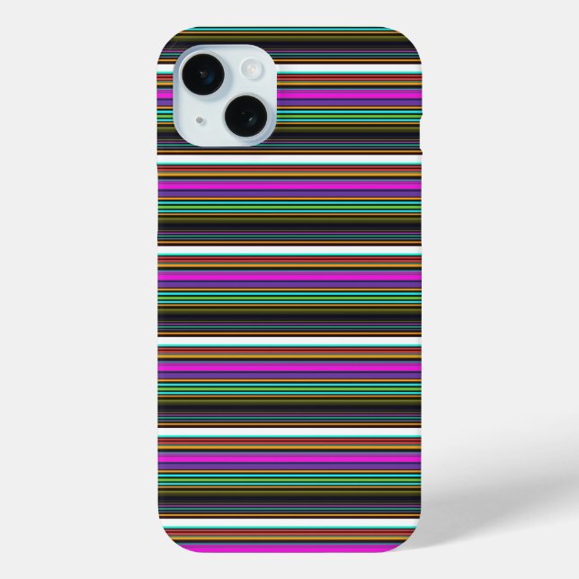 Süße farbenfrohe Neonstreifen Case-Mate iPhone Hülle (Rückseite)