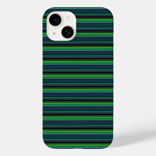 Süße farbenfrohe Neonstreifen Case-Mate iPhone Hülle (Rückseite)