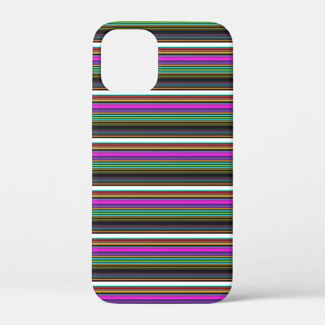 Süße farbenfrohe Neonstreifen Case-Mate iPhone Hülle (Rückseite)