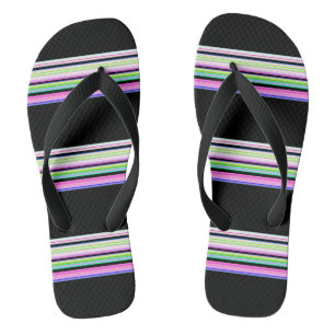Süße farbenfrohe Neonstreifen Flip Flops