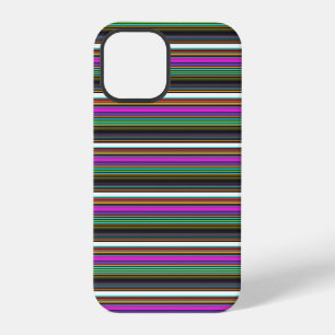 Süße farbenfrohe Neonstreifen iPhone 12 Pro Hülle