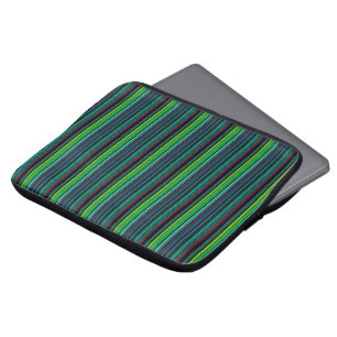 Süße farbenfrohe Neonstreifen Laptopschutzhülle