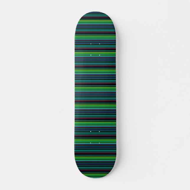 Süße farbenfrohe Neonstreifen Skateboard (Vorne)