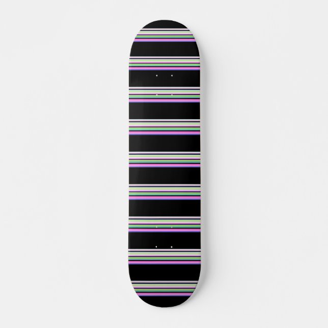 Süße farbenfrohe Neonstreifen Skateboard (Vorne)