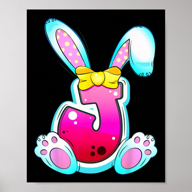 Süße farbenfrohe Ostern Coquette Schleife Buchstab Poster (Vorne)