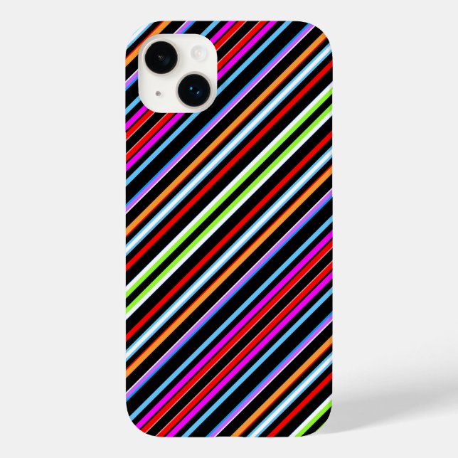 Süße farbenfrohe Streifen Case-Mate iPhone Hülle (Rückseite)
