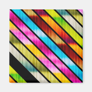 Süße farbenfrohe Streifen Magnet