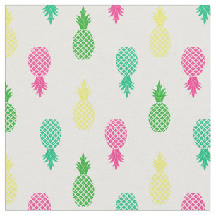 Süße farbenfrohe und tropische Ananas-Muster Stoff