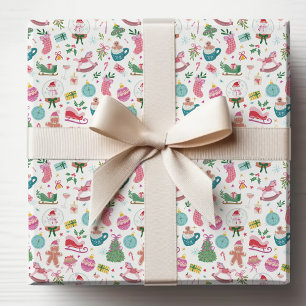 Süße farbenfrohe Weihnachten Geschenkpapier