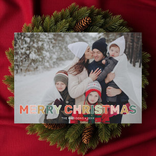 Süße farbenfrohe Weihnachtsfoto Feiertagskarte