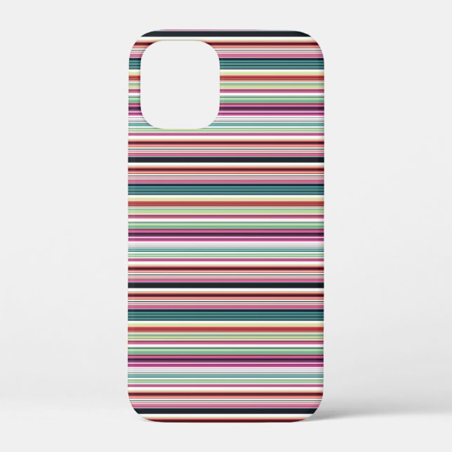 Süße farbenfrohe weiße Streifen Case-Mate iPhone Hülle (Rückseite)