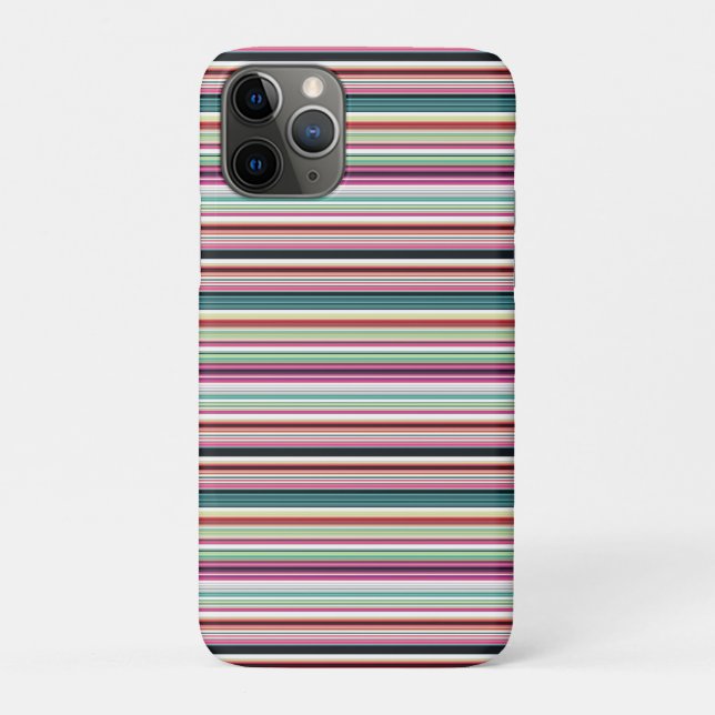 Süße farbenfrohe weiße Streifen Case-Mate iPhone Hülle (Rückseite)