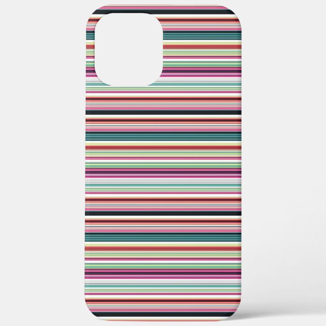Süße farbenfrohe weiße Streifen Case-Mate iPhone Hülle (Rückseite)