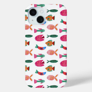 Süße Farbige Kleine Fischzeichnung Nahtloses Muste Case-Mate iPhone Hülle
