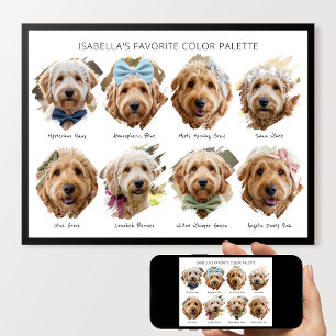 Süße Farbpalette Individuelles Foto-Farbfeld Hund Poster