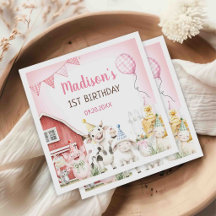 Süße Farmtiere zum 1. Geburtstag