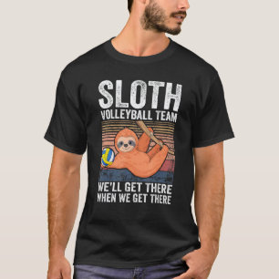 Süße faule Faultier-Volleyball-Mannschaft Lustiges T-Shirt