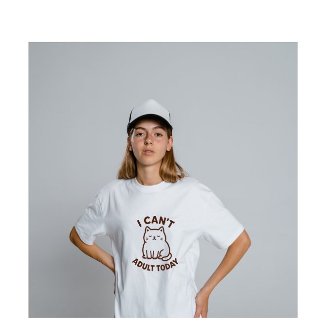 Süße faule Katze – Heute nicht Tri-Blend Shirt (Von Creator hochgeladen)