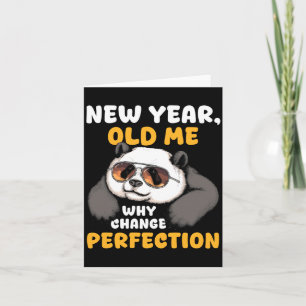 Süße faule Panda Silvester altes Ich 2026 lustig s Karte