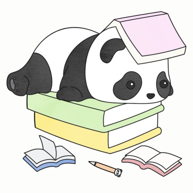 Süße faule Panda-Studienillustration Planer (Von Creator hochgeladen)