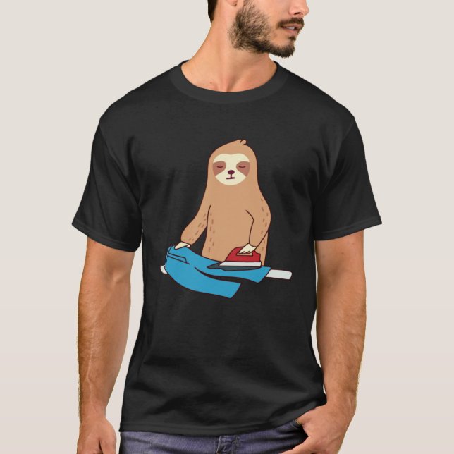 Süße Faultier-Bügel-Nagetier Faul Müde T-Shirt (Vorderseite)