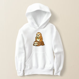 Süße Faultier, die Banane auf faules Faultier lust Hoodie